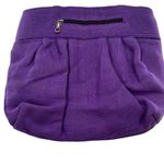 Vintage 1980 Purple Woven Burlap Embroidered Shoulder Bag Purse Beverly Goldberg Photo 7