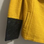 Katherine Barclay  Womens Peacoat Mustard Yellow Black Faux Leather Cuff Sz Small Photo 4