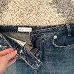 ZARA Asymmetrical  Denim Mini Skirt Photo 2