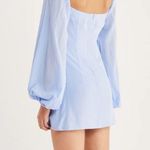 NWT RUMER Camille Long Sleeve Mini Dress In Blue Size Large Photo 1