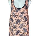 HOT GINGER Plus! Floral Tank Top Sleeveless High Low Hem Pink Navy Blue Size 3XL Photo 0