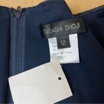 Tadashi Shoji  Navy Sheer Mesh Sequin Top Photo 7