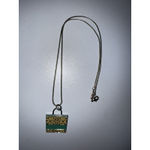 Coach VTG  Sterling Silver Snake Chain Shopping Bag Pendant Necklace 18" 925 Y2K Photo 3