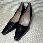 Nine West Womens Black Leather Pointed Toe Block Heel Pumps Size 11M Photo 1