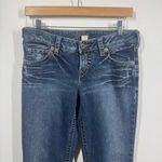 Silver Jeans Women 28 Blue Denim Flare Boot Western Glove Works Cotton Concert Photo 2