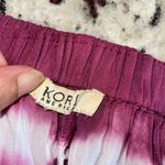KORI America Tie Dyed Rayon Maxi Skirt Slits Pull On Size Large Purple Photo 4