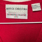 Vtg Marisa Christina Red Holiday Sweater Vest with Embroidery women’s Large Photo 8