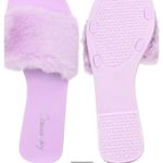 Circus by Sam Edelman slide sandal or slippers faux fur lilac size 5M NIB Photo 3