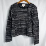 Ann Taylor Loft Gray Woolen Look Side Zip Zip Sleeve Sweater Jacket Size MD Size M Photo 10