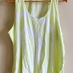 Athleta ‎ Lime Green Vibrant Tie Dye Summer Bright Coastal Sleeveless Tank Top 2X Photo 0