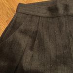 New Lumiere Chocolate Brown and Navy Blue Pinstriped Dress Pants Photo 1