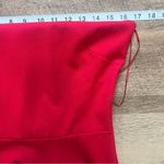 Nine Britton Red Scalloped Mini Dress Medium Niya Flared Sleeveless Halter NWT Photo 2