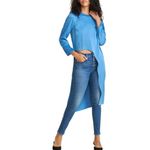 Veronica Beard  Rome Asymmetrical Midi Tunic Top French Blue Size 4 TOP‎ ONLY NEW Photo 10