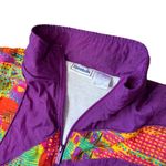 Reebok Vintage  Windbreaker Track Jacket Womens Size Large Zip Up 80s 90s Purple Photo 5