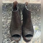 Paul Green Chic Bravo Black Suede Ankle Booties Open Peep Toe Caged Size 6 Photo 1