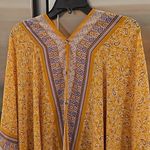 J.Jill 💕💕 Mixed-print Two-way Poncho ~ Light Tigers Eye Paisley One Size NWT Photo 9