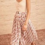 Ulla Johnson NEW Charline Floral Pleated Midi Skirt Belted NWT Size 2 100% Silk Photo 0