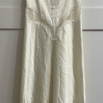 SKIMS  Woven Shine Lace Long Dress in Ivory, Size Large Photo 0
