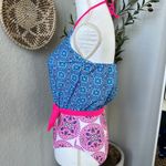 Nicole Miller New York Abstract Paisley Printed One Piece Swimsuit NEW Size M Photo 4