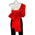 NBD  Red One Shoulder Top XS Cocktail Party Designer Taffeta Revolve $188 NEW Photo 7