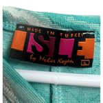 ISLE By Melis Kozan Blue White Sweater Top Asymmetrical Design Large Photo 1