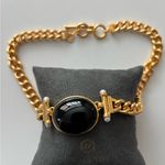 NWOT Julie Vos Gold Bracelet with Black Stone Photo 1