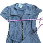 Modcloth Bea & Dot  Field Day Tie Back Dress Chambray Navy Button-Down Large Photo 5