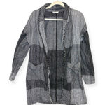 Eileen Fisher  Organic Cotton Black Gray Ombre Knit Cardigan Jacket Minimalist M Photo 0