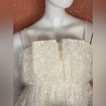 ZARA  White Fringe Crop Top Size Medium. E52 Photo 9