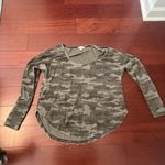Lucky Brand Olive Camo Long Sleeve Top Photo 2