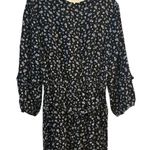 Madewell  Women's Floral Jumpsuit Black Long Sleeve Medium Casual Photo 3