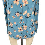 Rebecca Taylor  Daniella Silk Blend Top In Lagoon Combo Blue‎ Floral Size 2 Photo 4
