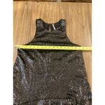 Free People  night out Black Sequined Liquid Shine Party sleeveless halter dress Photo 5