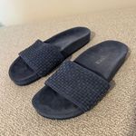Anthropologie J / Slides Naomi Woven Leather Sandal EUC Slate Blue 6 Photo 0