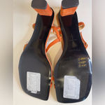 Frame  New Women’s Le Braxton Strappy Sandal‎ In Orange Sandals Size 9 Photo 9