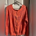 Lane Bryant  Women's Tunic Knit Sweater Coral/Pink‎ Full Back Zip Size 14/16 Photo 1