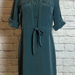 Mossimo Green Button Front Shirt Dress Women's XS Photo 0