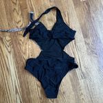 One piece, snake skin look, black bathing suit Brown Size M Photo 2