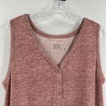 Jockey Pink Luxe Lounge Brushed Ribbed Drawstring Waist Tank Romper Size XL Photo 6