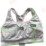 Juicy Couture Women's Light Gray Silver Sports Bra S Photo 3