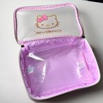Hello Kitty Creme x  Pink  Collaboration Zipper Top Cosmetic Makeup Bag NWT Photo 5