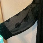 Zingara Embroidered floral black swimsuit coverup, size medium, resort wear Photo 1