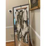 H&M  Tropical Palm Leaf Crepe Pants Trousers Ivory XS Photo 4