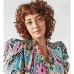 CeliaB Hortensia Floral Puff Sleeve Mini Dress Small Colorful Spring Summer Green Photo 11