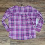 Cato Plaid V-Neck Pullover Long Sleeve Knit Top Casual Comfy Size Large Photo 3
