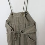 Anthropologie Asha Bib Overalls Utility Pants Green Wide-Leg Size medium Photo 5