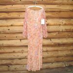 Mac Duggal 93547 Womens FLORAL PRINT SEQUINED PUFF SLEEVE GOWN Photo 5