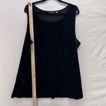 Susan Graver Womens Velvet Blouse Size 2X Sparkling Accent Evening Party Luxury Black Photo 9