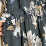 Entro green floral pleated wrap Maxi dress Photo 4