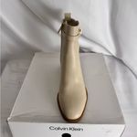 Calvin Klein Cream Ankle Booties with Chunky Heel Photo 3